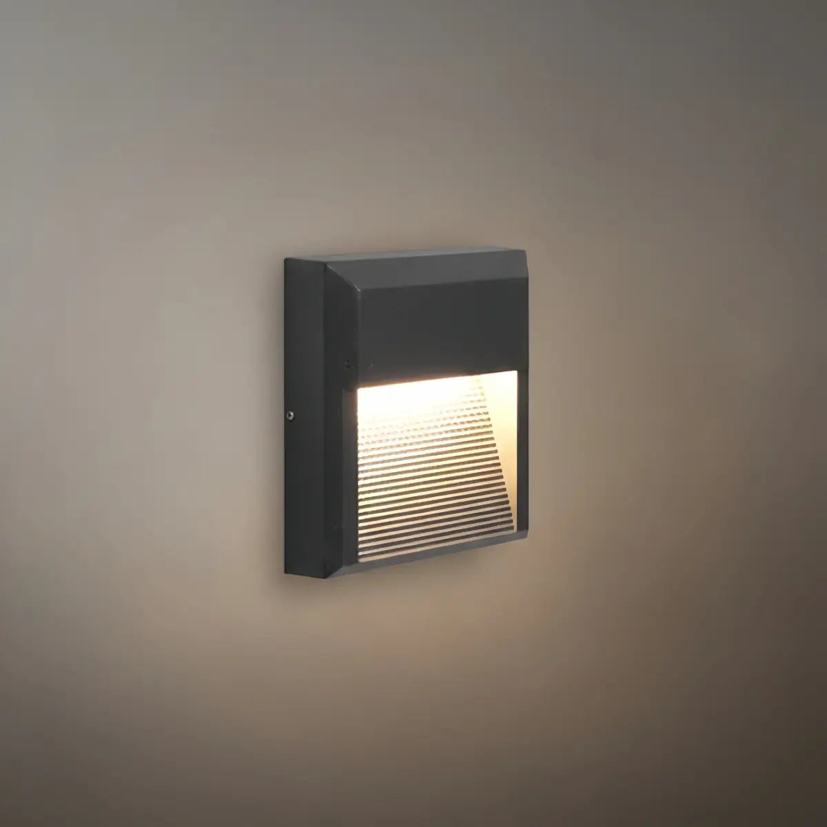 Irondale Modern Metal/Acrylic Outdoor Deck Step Lights - Black Round/Square Staircase